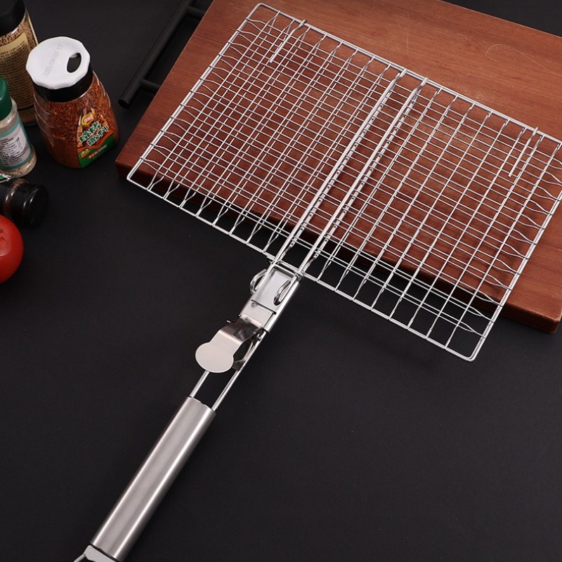 Camping Cooking Portable - 1SET Barbecue Net BBQ Mesh Handle