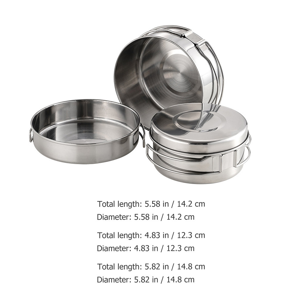 1Set Stainless Steel Camping C - огляд і ціна Camping Cooking Frying Pan