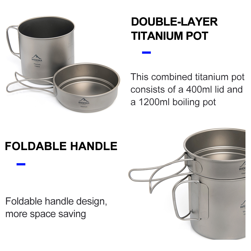 Widesea Ultralight Titanium Ca - огляд і ціна Camping Cooking Tool Set