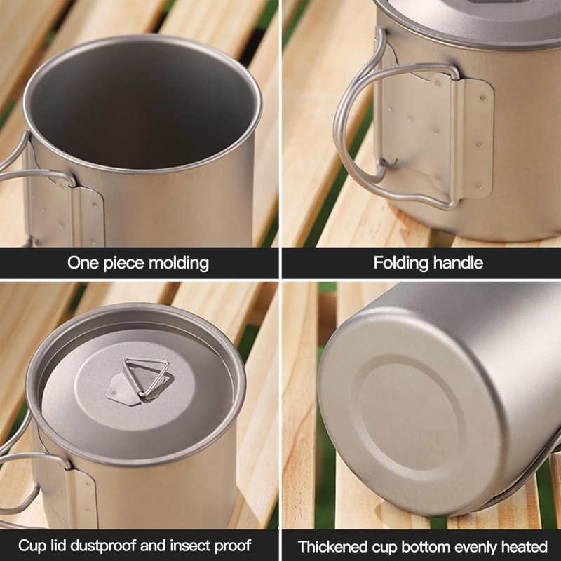 Titanium Camping Mug with Fold - огляд і ціна Camping Cooking Tool Set