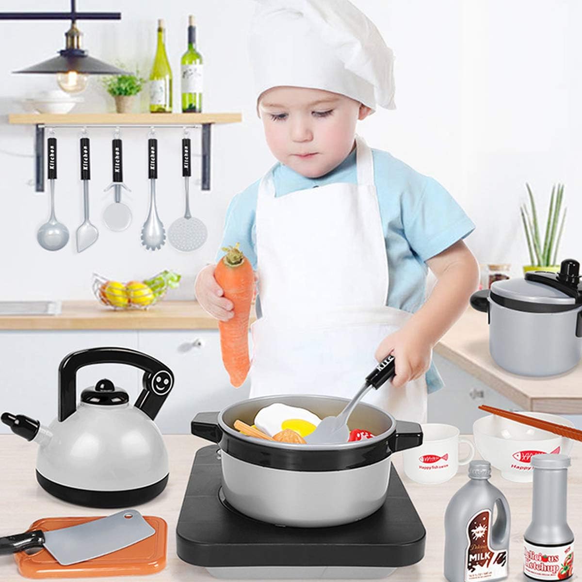 Kids Kitchen Toy Set Toddler P - огляд і ціна Camping Cooking Kids