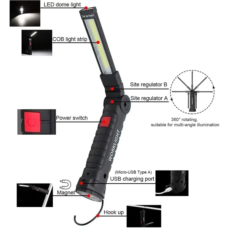 Portable LED Flashlight with M - огляд і ціна Camping Cooking Portable