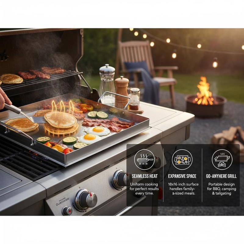 Universal Flat Top Griddle 18x - огляд і ціна Camping Cooking Hob