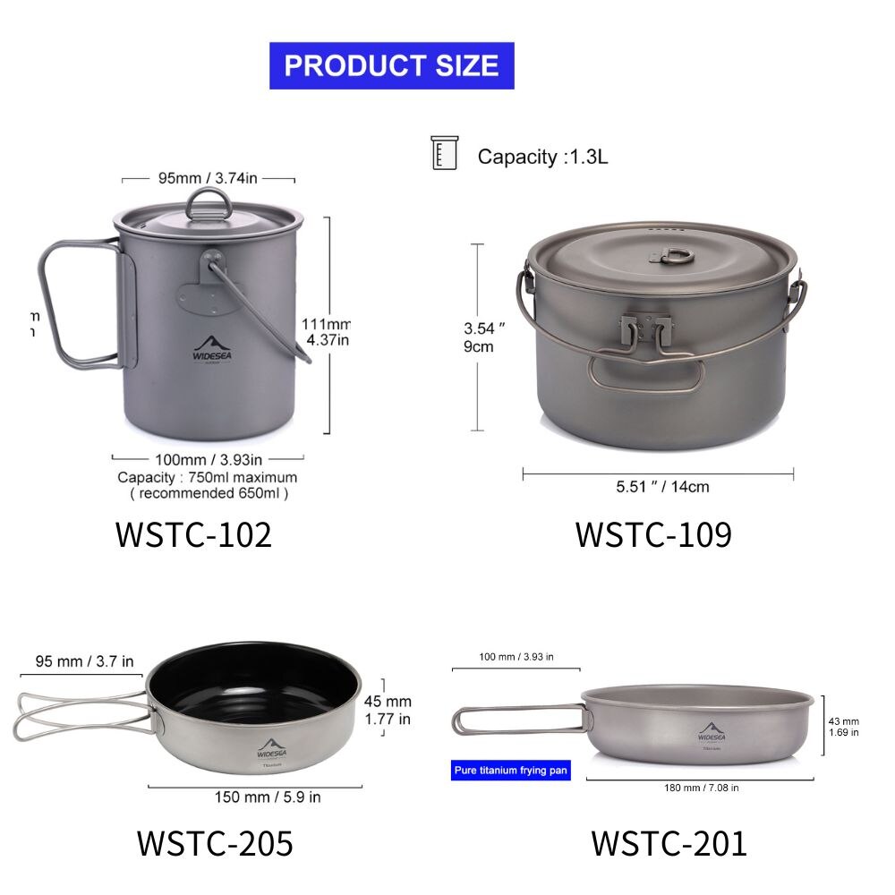 Widesea Camping Tableware Tita - огляд і ціна Camping Cooking Frying Pan