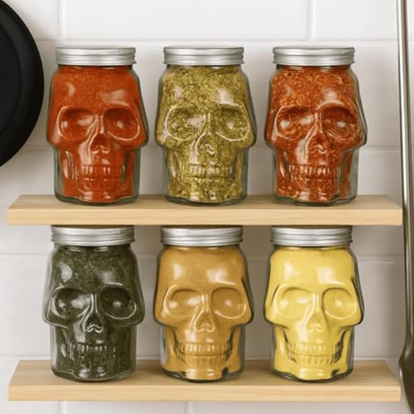 500ml/800ml Skull Jars Reusabl - огляд і ціна Camping Cooking Kids