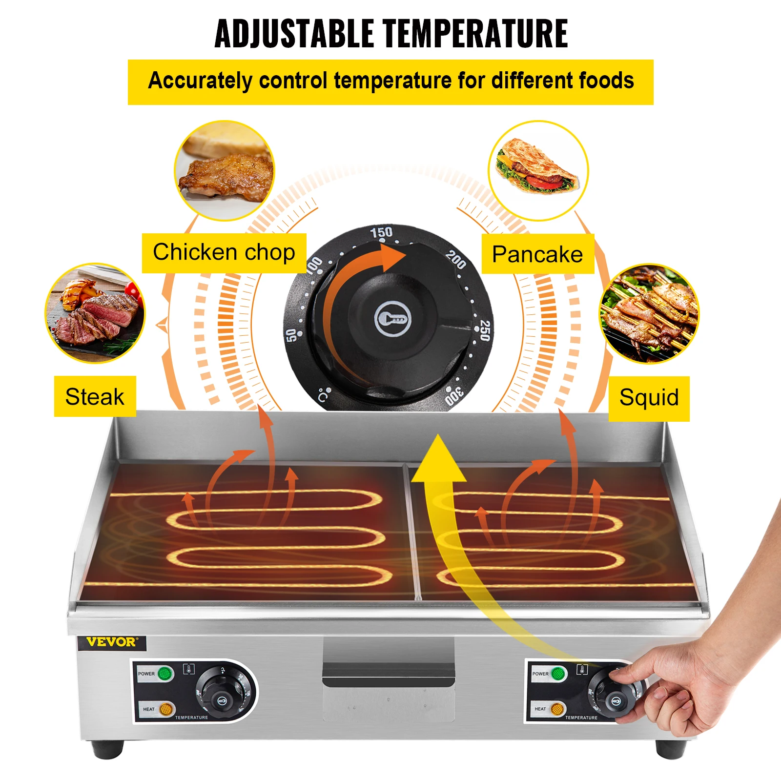 Electric Countertop Griddle wi - огляд і ціна Camping Cooking Flat Top