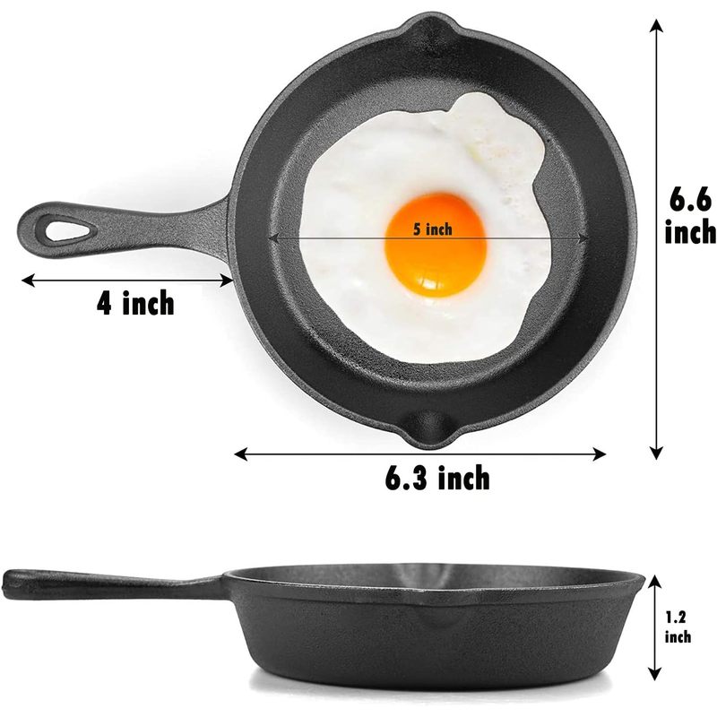 6 Inch Cast Iron Skillet, Fryi - огляд і ціна Camping Cooking Frying Pan