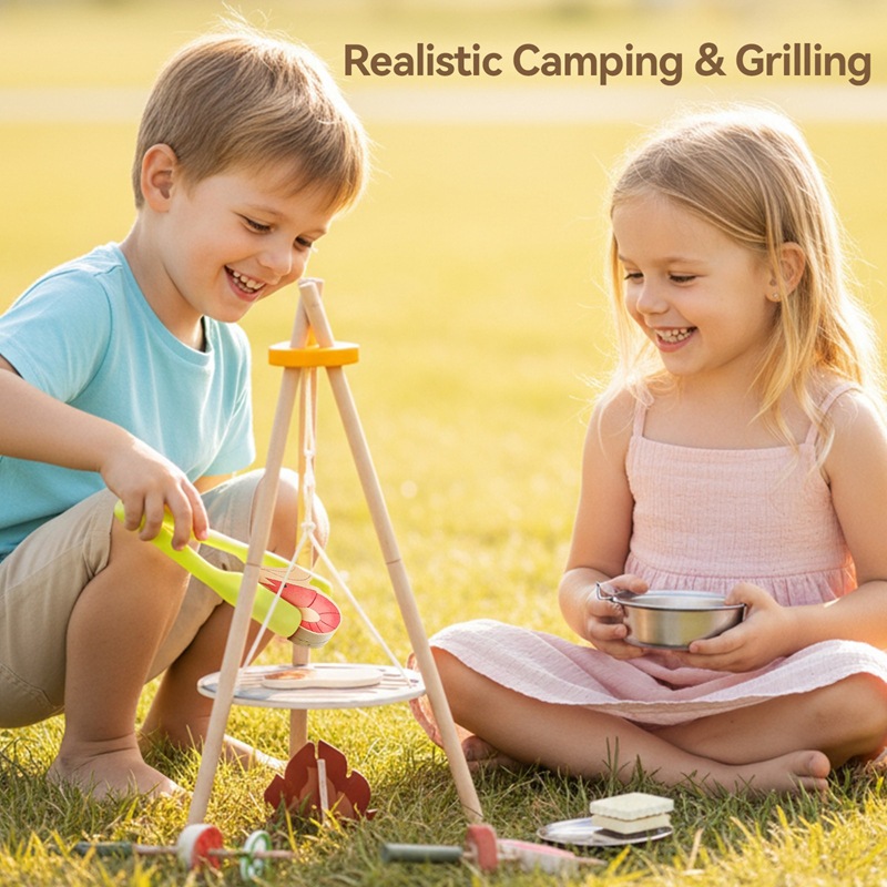 Wooden Kids Camping Barbecue T - огляд і ціна Camping Cooking Kids