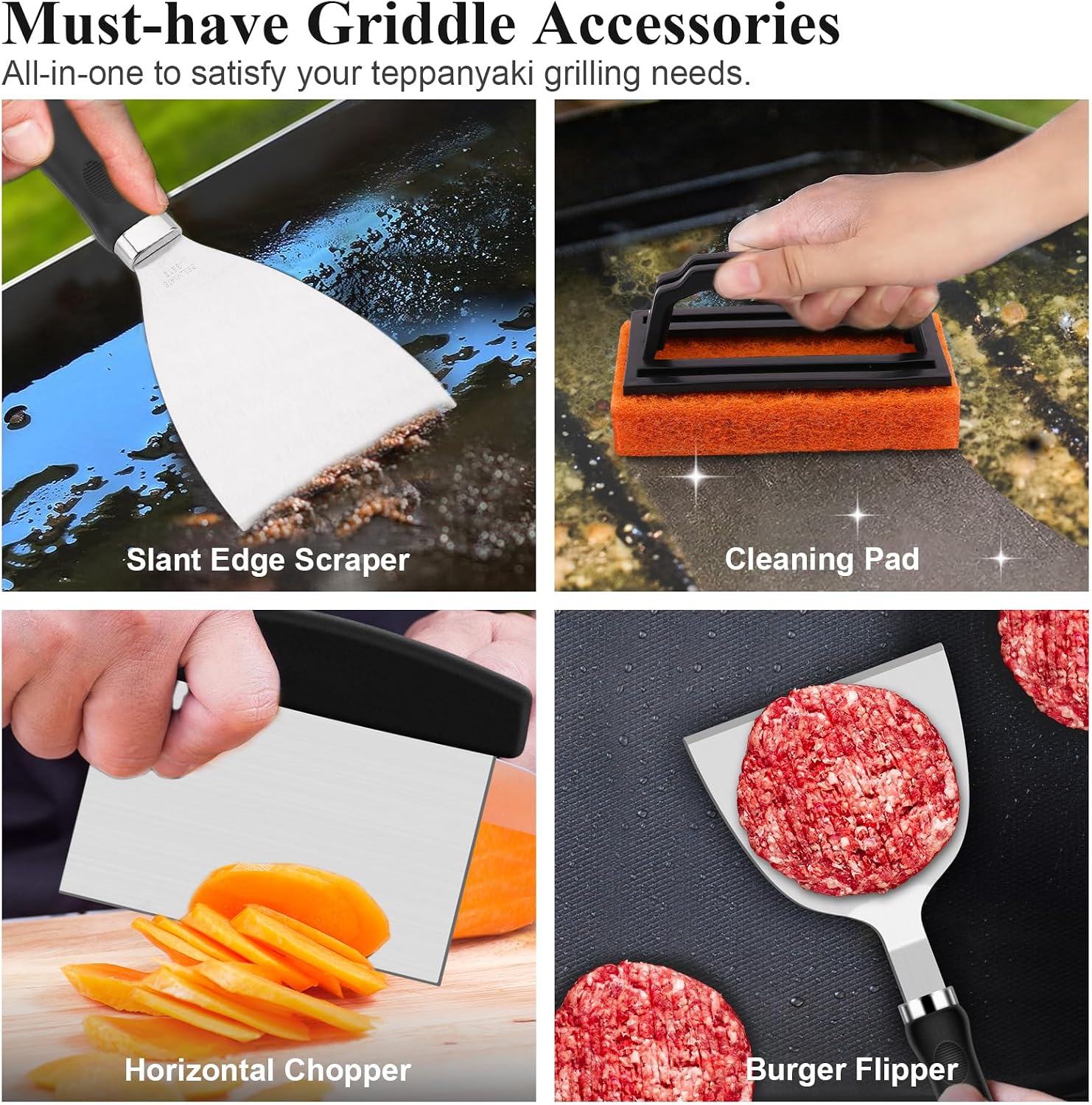 27Pcs Flat Top Griddle Accesso - огляд і ціна Camping Cooking Flat Top