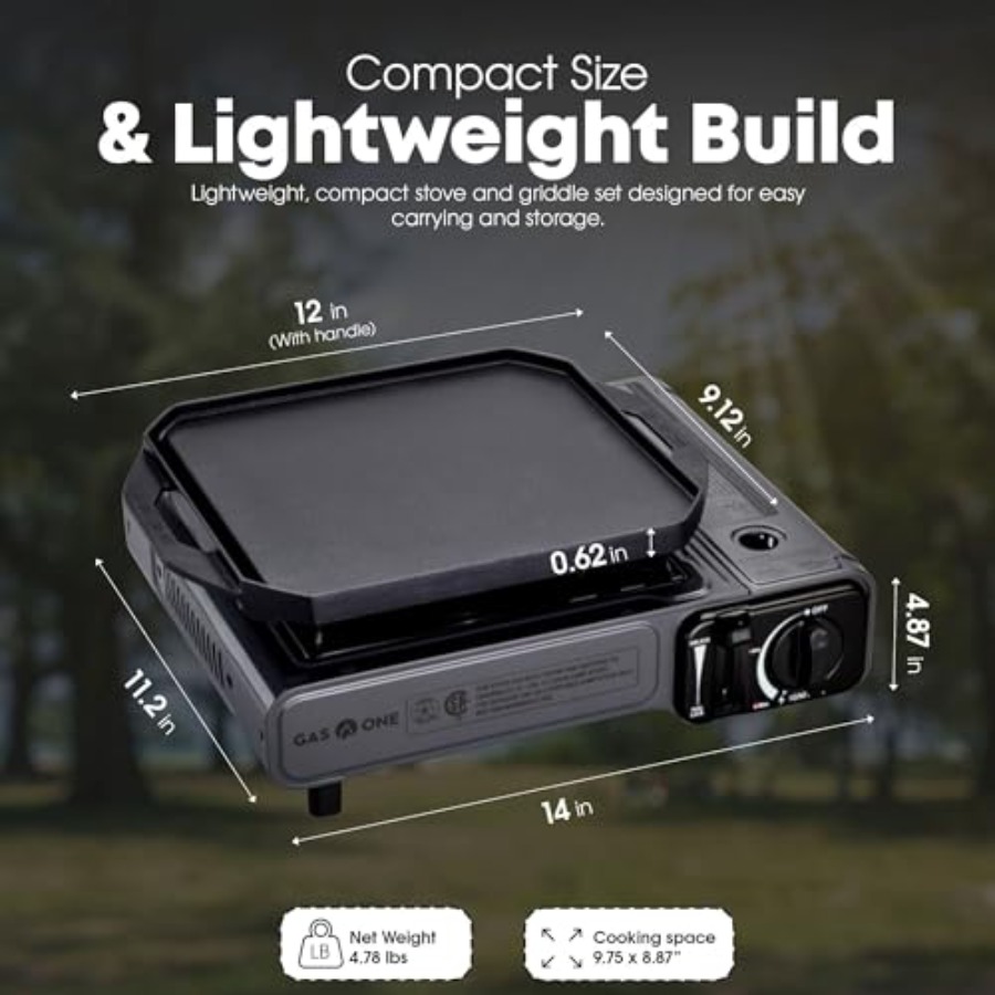 GasOne GS-1000G-KIT Butane Gas - огляд і ціна Camping Cooking Flat Top