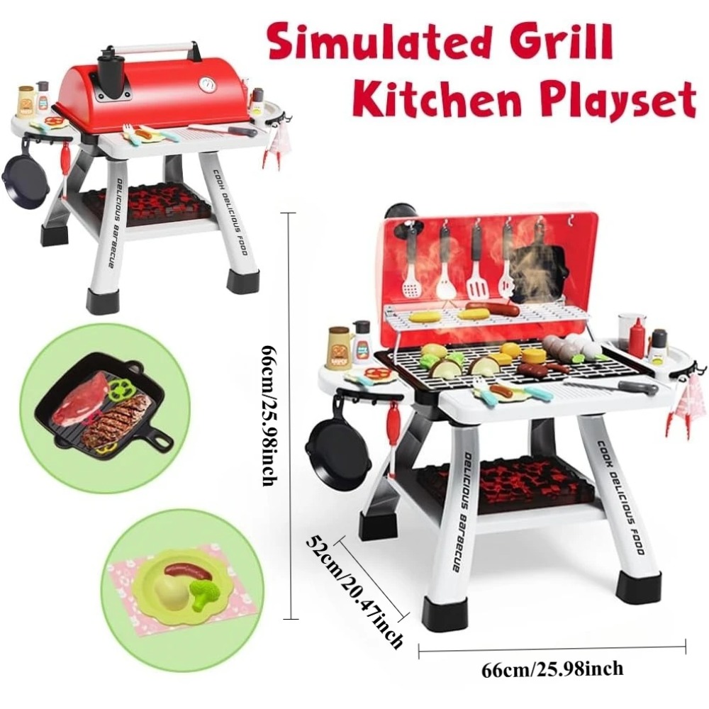 Barbecue Grill Toy Set Kids BB - огляд і ціна Camping Cooking Kids