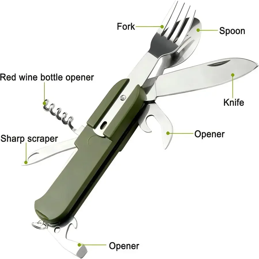 Camping Gear 5-in-1 Stainless  - огляд і ціна Camping Cooking Utensil Set