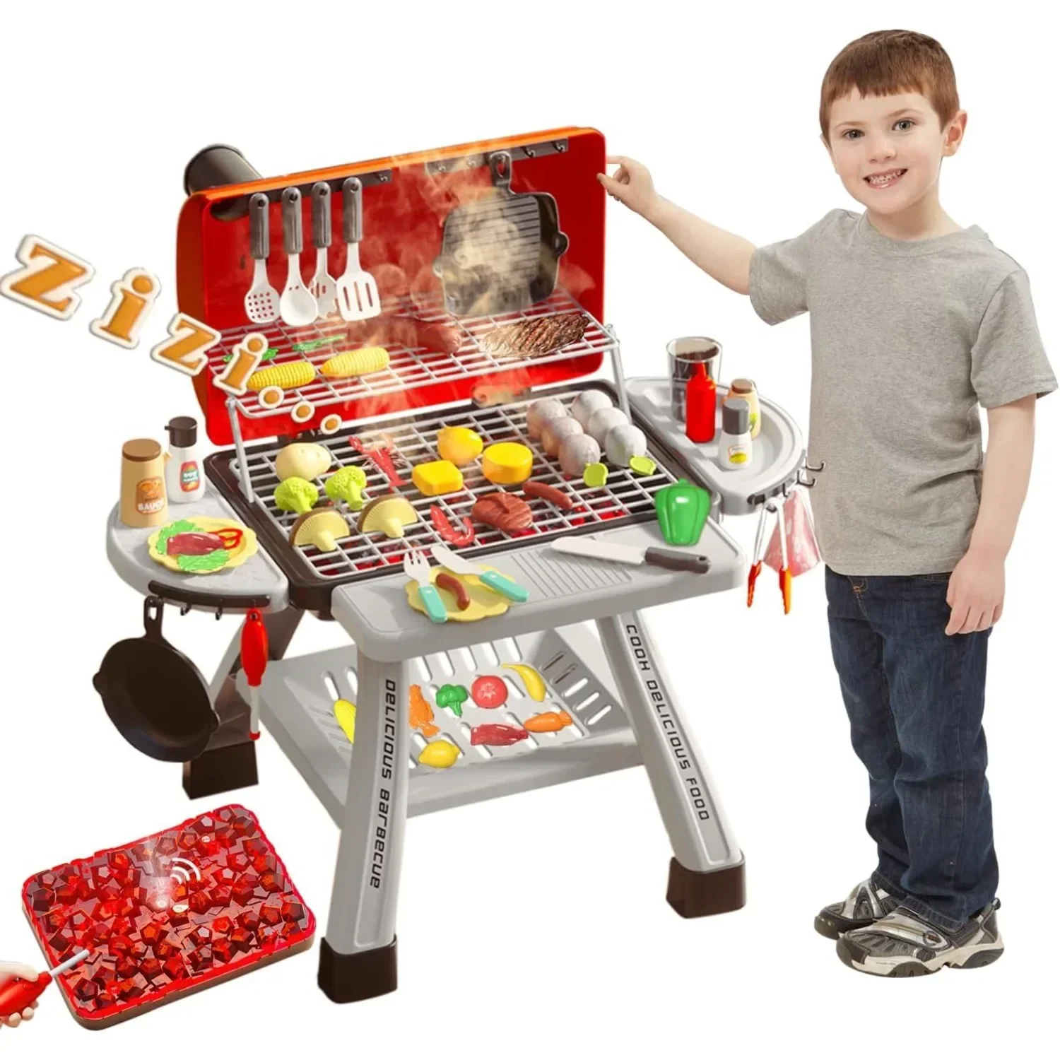 Barbecue Grill Toy Set Kids BB - огляд і ціна Camping Cooking Kids