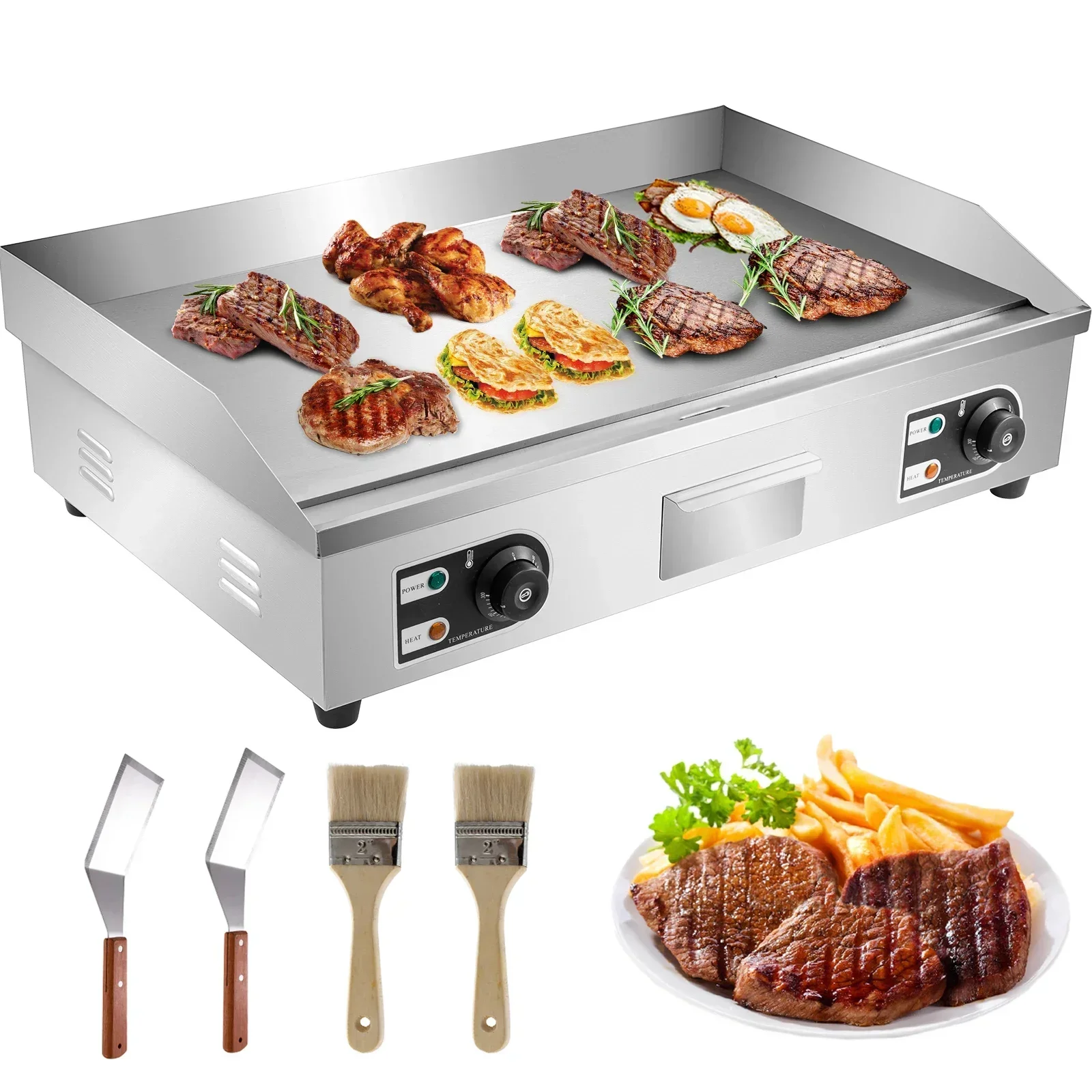 Electric Countertop Griddle wi - огляд і ціна Camping Cooking Flat Top