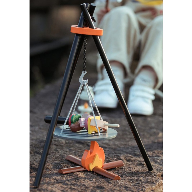 Wooden Camping Pretend Play Se - огляд і ціна Camping Cooking Kids
