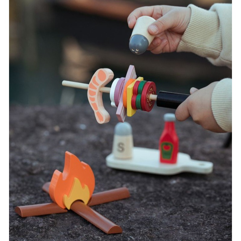 Wooden Camping Pretend Play Se - огляд і ціна Camping Cooking Kids
