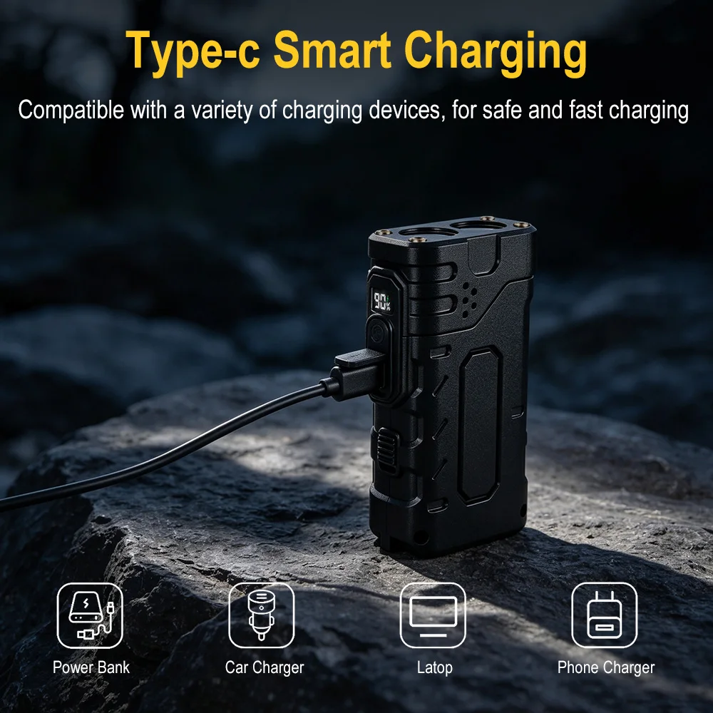 BORUIiT Hand Crank EDC LED Fla - огляд і ціна Camping Cooking Fish