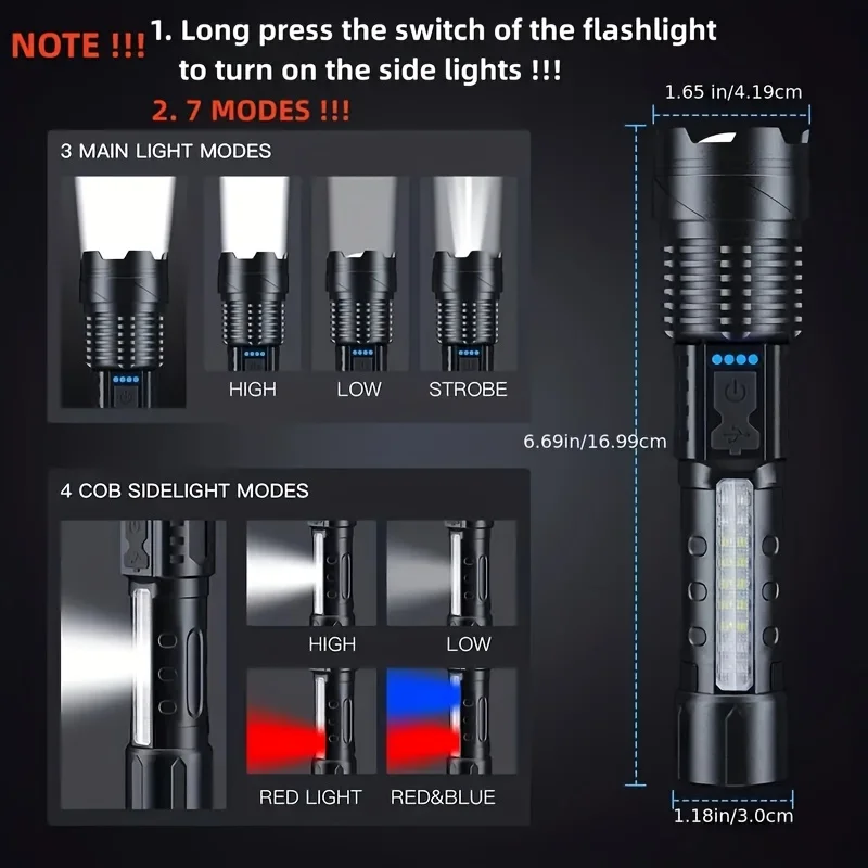 Powerful XHP50 LED Flashlight  - огляд і ціна Camping Cooking Fish
