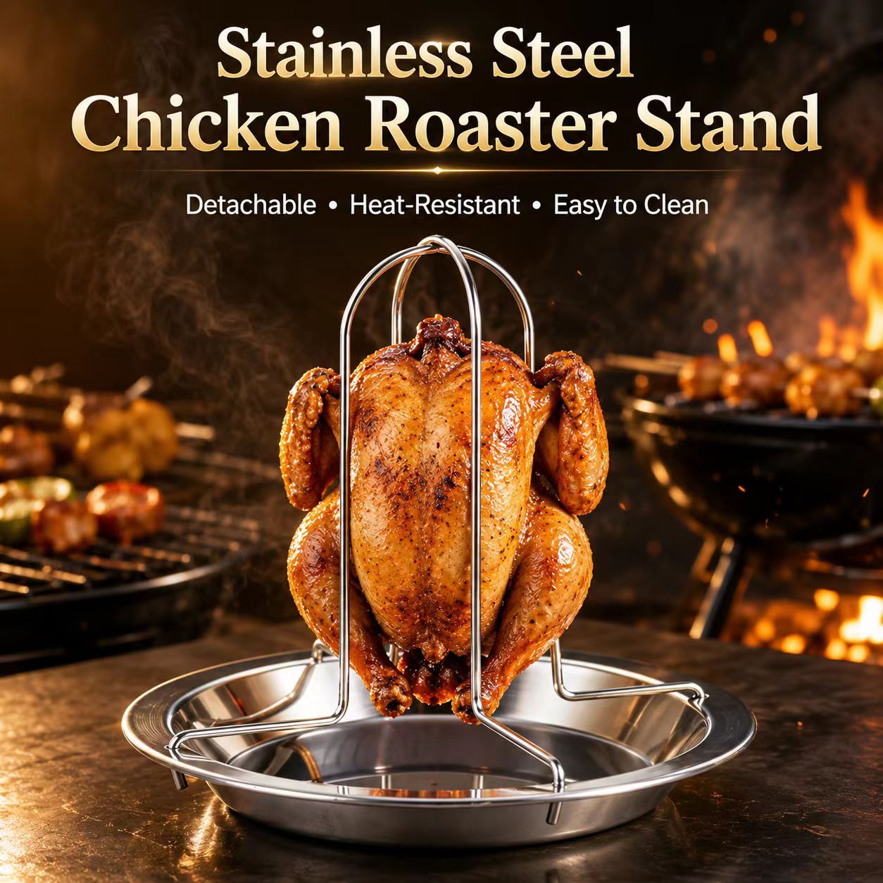Portable Whole Chicken BBQ Gri - огляд і ціна Camping Cooking Portable