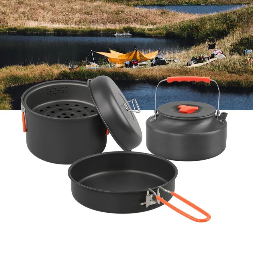 Outdoor Cookware Set Camping C - огляд і ціна Camping Cooking Frying Pan