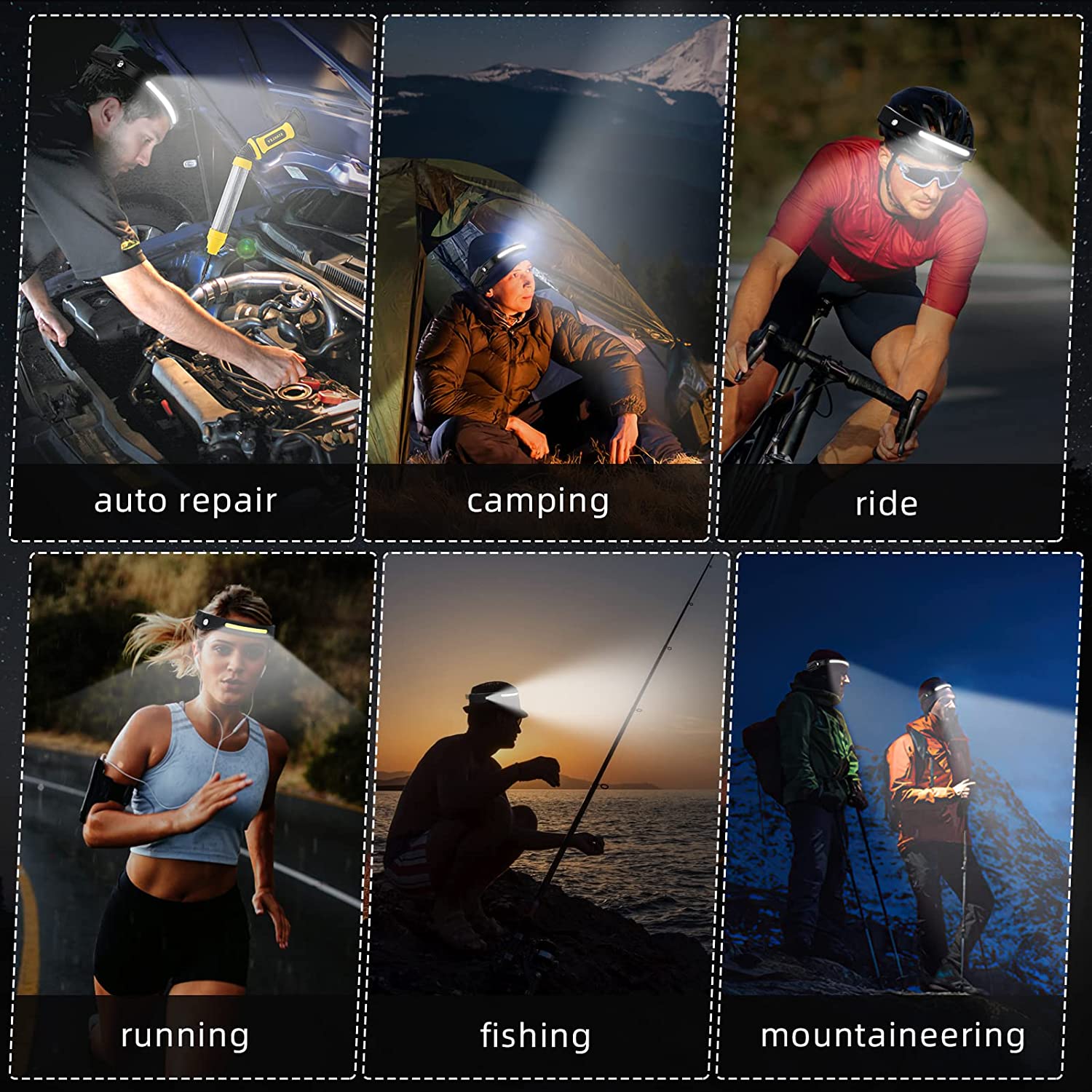Sensor Headlamp LED Head Flash - огляд і ціна Camping Cooking Fish