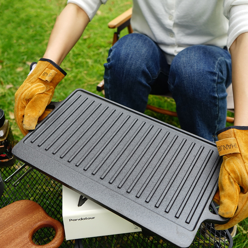 Double Sided Cast Iron Grill P - огляд і ціна Camping Cooking Flat Top
