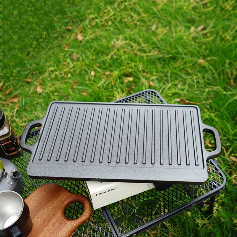 Double Sided Cast Iron Grill P - огляд і ціна Camping Cooking Flat Top