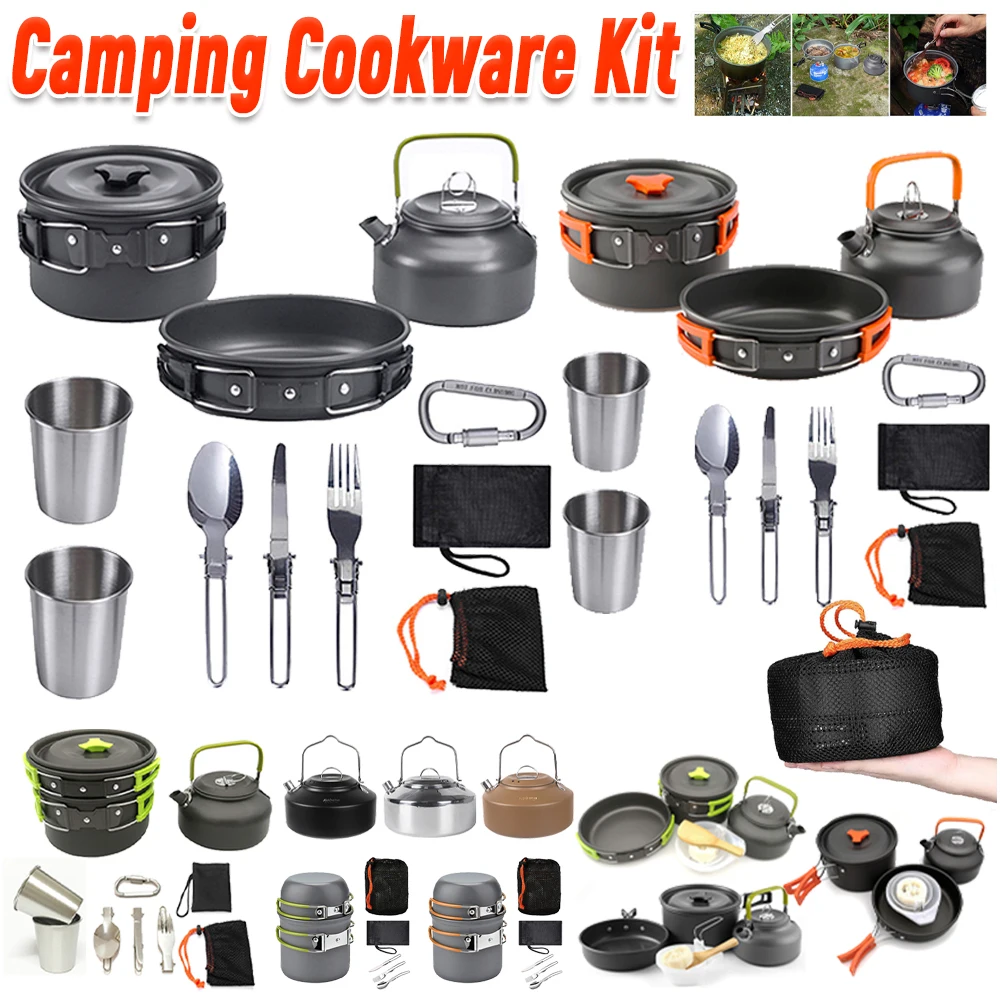 Camping Cookware Kit Kettle Po - огляд і ціна Camping Cooking Utensil Set