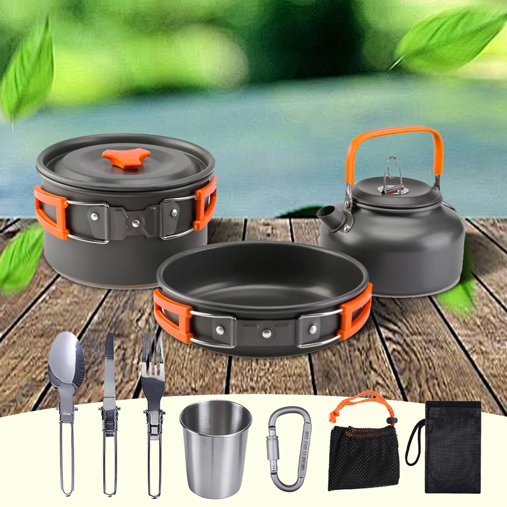 Camping Cookware Kit Kettle Po - огляд і ціна Camping Cooking Utensil Set