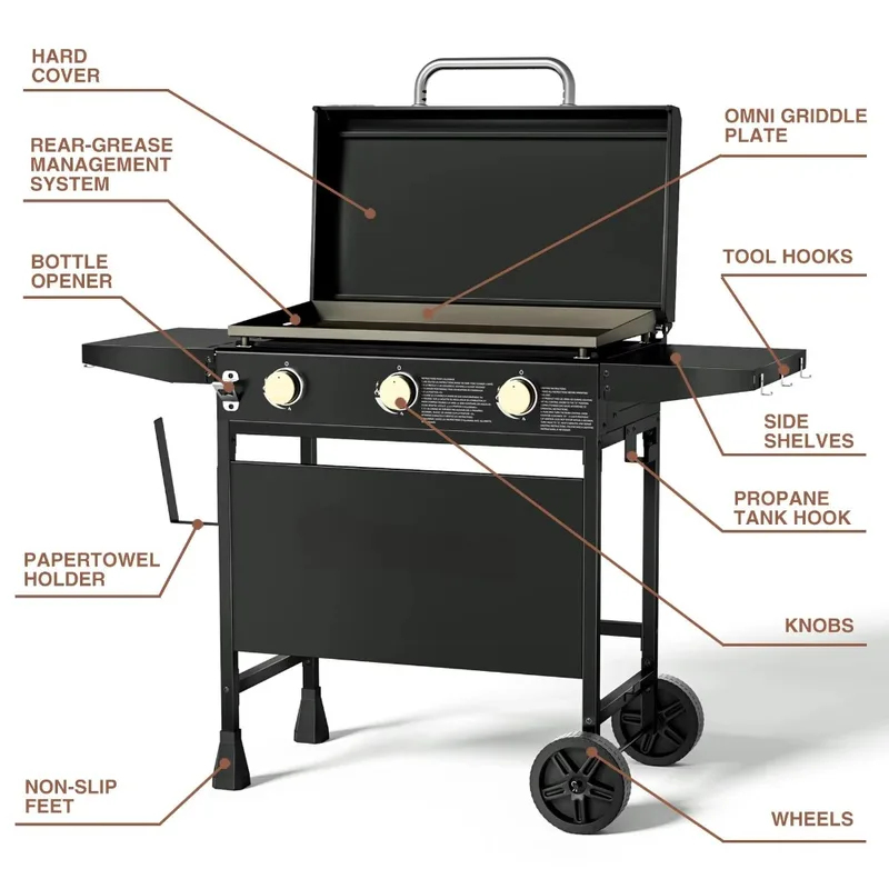 Wheeled Outdoor Flat-Top Cooki - огляд і ціна Camping Cooking Flat Top